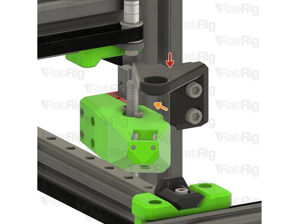 Right lead screw constraint assembly from Step 22
