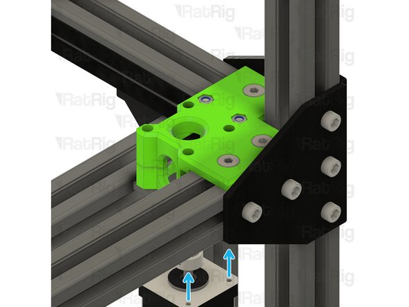 Install the timing pulley onto the NEMA17 shaft, oriented as shown