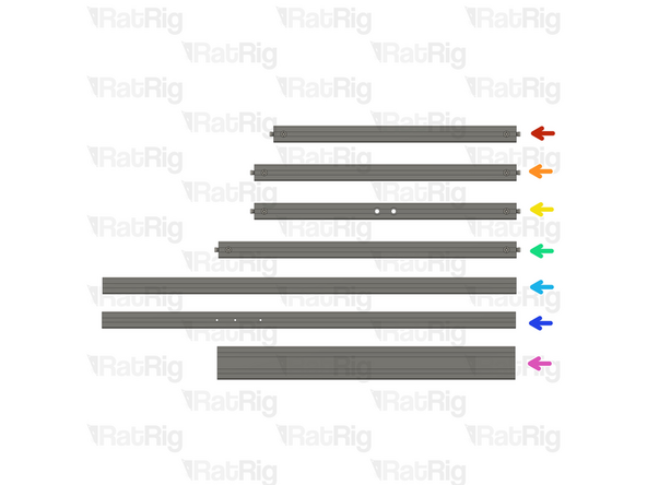 Have the following extrusions and Frame jig near you, to proceed with the frame assembly: