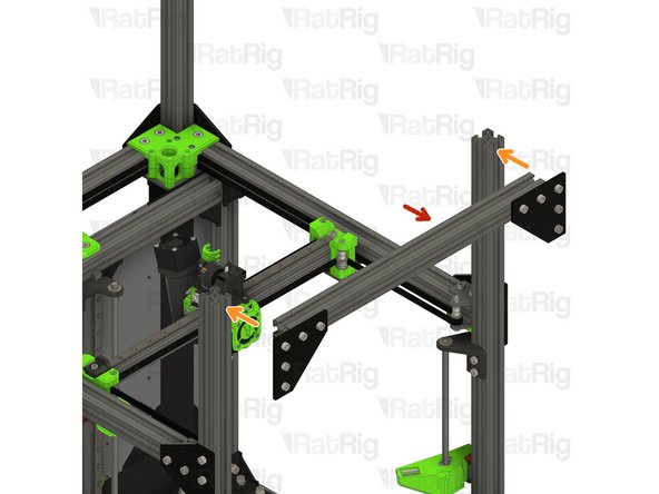 Front 3030 extrusion assembly from Step 49