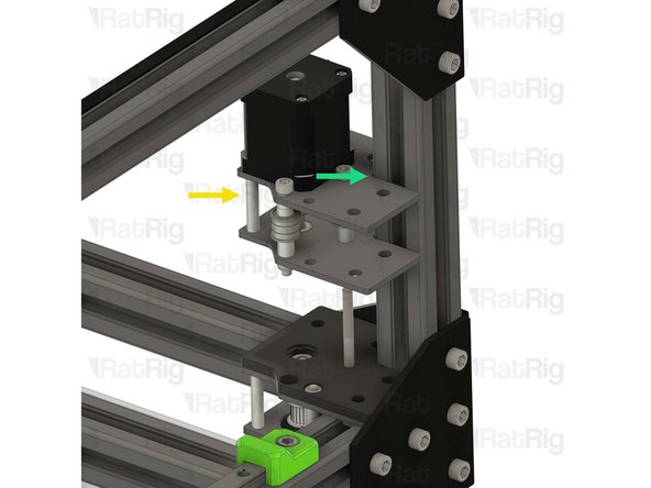 Make sure the T-nuts in the 3030 extrusion slot are aligned with the printed part holes, this will be critical in the next steps. You can use a small hex key to help align them