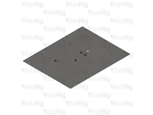 Install an M6 washer onto each of the M6x12 Cap Head Screws, and then insert the screw into each of the marked holes