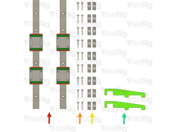 2x Linear Rail - MGN15 420mm + 2 x MGN15C carriage