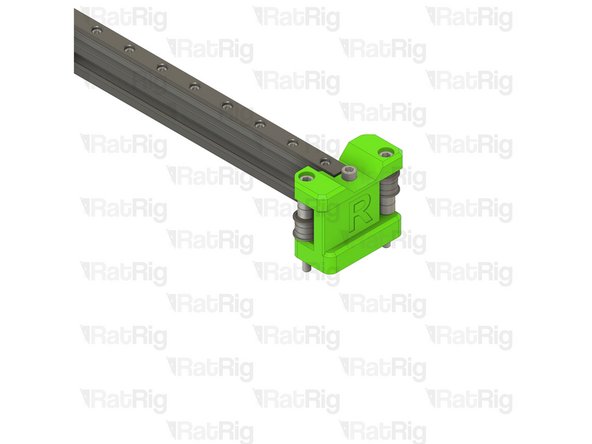 Make sure the previously installed 2020 square T-Nut is aligned with the marked hole. A small screwdriver or hex key can be used to help position it correctly