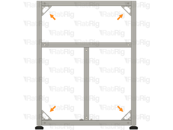 Verify that all 4 frame brackets are correctly installed and that all Cap Head Screws are fully tightened
