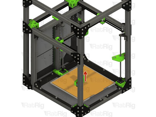 Lift the print bed assembly off of the base panel (or work surface)