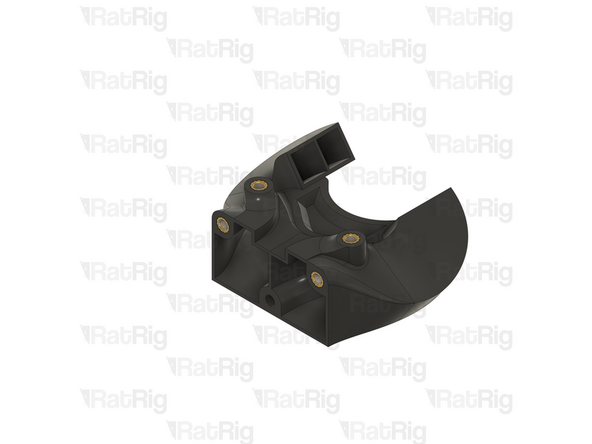 Install an M3 heat insert into each of the marked holes