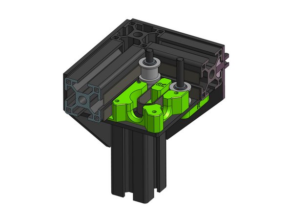 Attach the motor plate with the motor_support_r part and corresponding screws and nuts