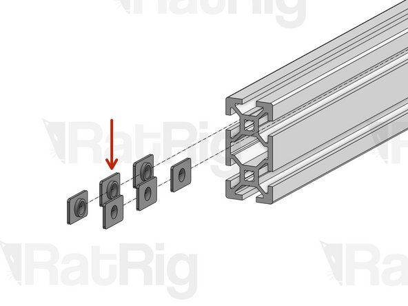 T-Nut M5. For the remaining 2 profiles, insert 3 T-Nuts on each side.