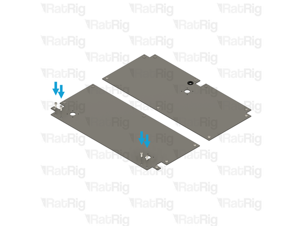 Make sure the rear base plate is oriented with the grommet offset to the left