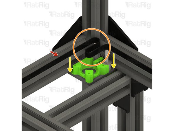 Loose end of the bottom CoreXY belt