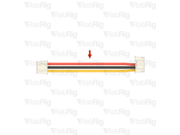 Prepared toolhead endstop cable from the Preparations guide