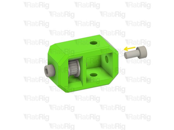 The assembly should have a micro precision shim on either side of the toothed idler