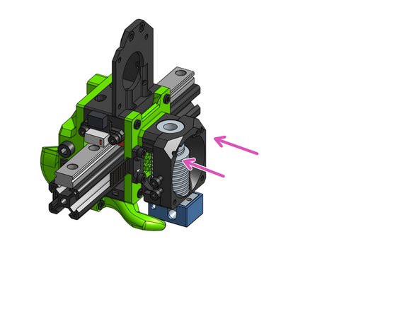 Fasten the face with the M3x25mm screws that are already in the face part