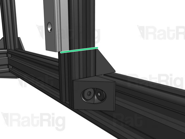 Place the MGN15 Alignment tool (printed part) at the bottom of the linear rail and tighten the first screw.