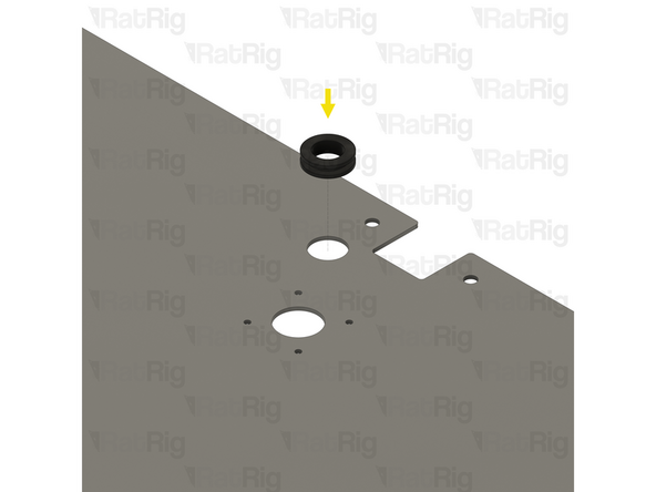 Locate the marked hole on the base plate