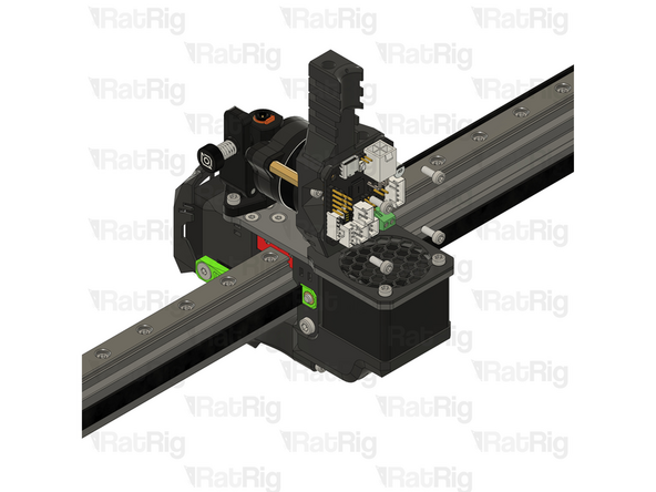 Insert the M3x8 Cap Head Screws into the toolboard and thread them into the vertical toolboard mount