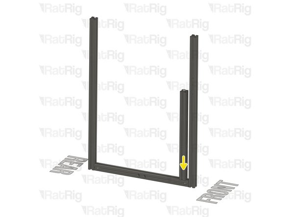 Align the T-nut pin with the bottom extrusion slot