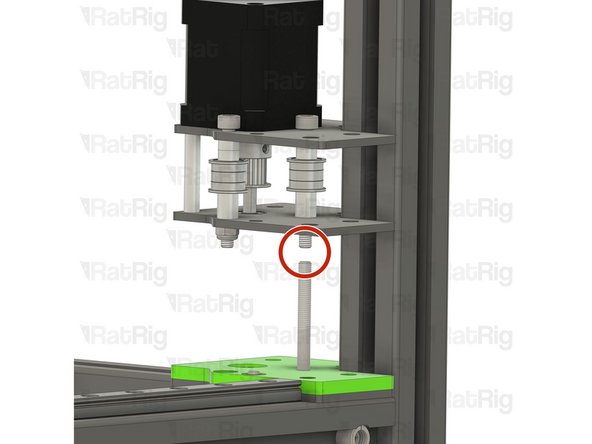 Align the M5x85 Cap Head Screw already on the V-Core 4, with the M5x45 Cap Head Screw on the Top Y stepper assembly