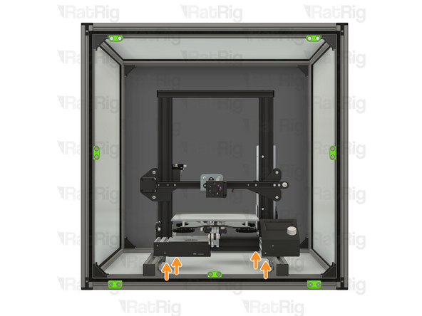 Tighten the screws to the printer frame to ensure a stiff connection.