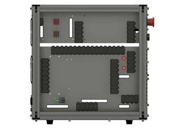 Install the component using the designated holes