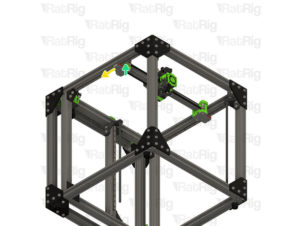 Loosen the screws on one of the Y-axis linear rails slightly