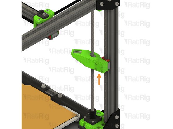 Rotate the lead screw clockwise to bring the arm in line with the MGN12 carriage