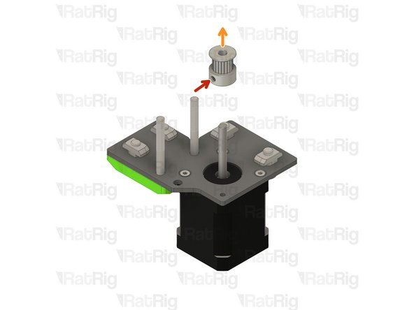 Untighten the set screw on the stepper motor pulleys