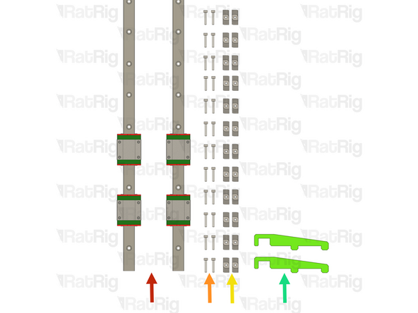 2x Linear Rail - MGN15 420mm + 2 x MGN15C carriage