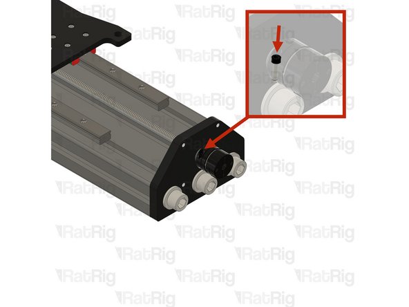 Gently push the coupler against the Thrust Bearing and tighten the set screw.