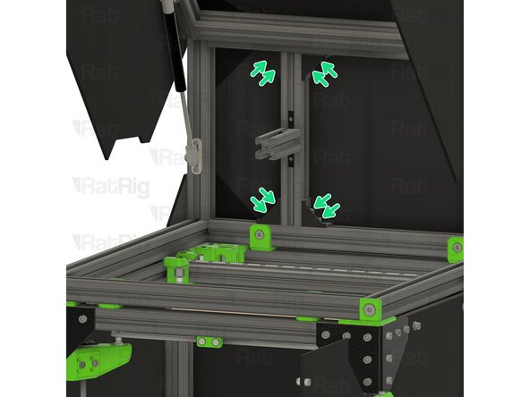 Install all four 90 degree corners as shown