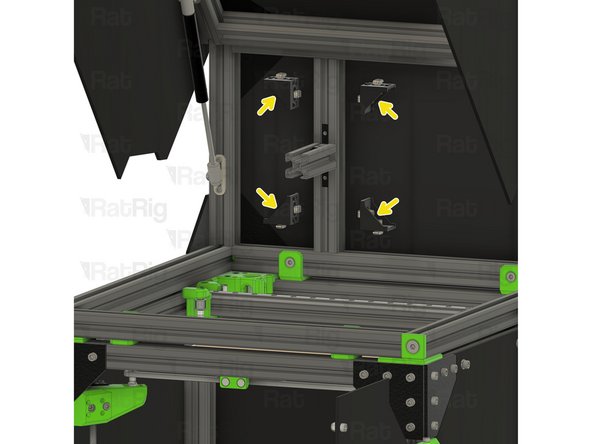 Position the spool holder as shown. The gap should measure around 105 mm.