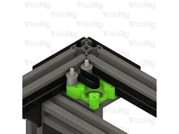 Position one half of the belt so that the toothed side faces the frame, and the smooth side faces the bearing stacks