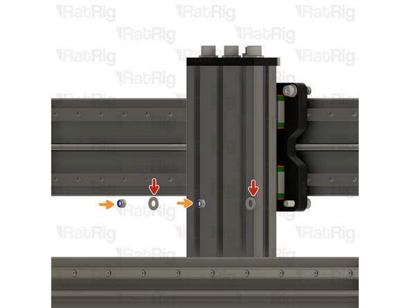 Thread a Nylon Locking Hex Nut into each Screw and tighten everything