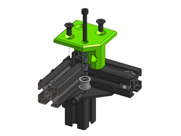 Thread the bearing stack on the DN912 M5x40mm screw that goes through the xy_idler_right part