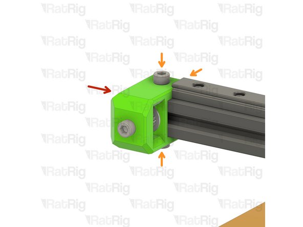 Make sure the 2020 extrusion is fully inserted into the X-axis idler
