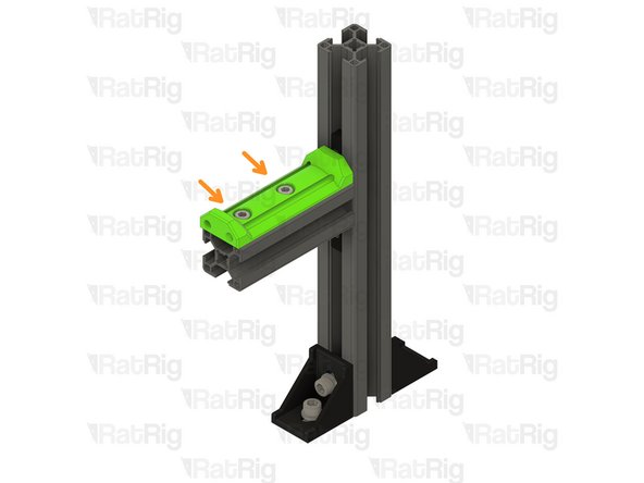 Gently tighten the two M5x10 cap head screws using a 4mm hex key.