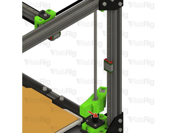 Rotate the bed arm back towards the linear rail