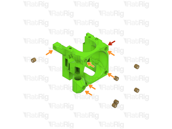 1x Rat Rig toolhead_front_beta2 printed part