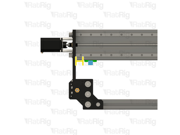 Lighty tighten the M6x12 Cap Head Screws to secure the endstop assembly to the X-Axis