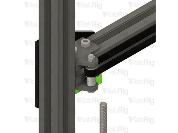 Tighten the two M6x12 screws to secure the upper CoreXY idler assembly to the V-Core 3 frame