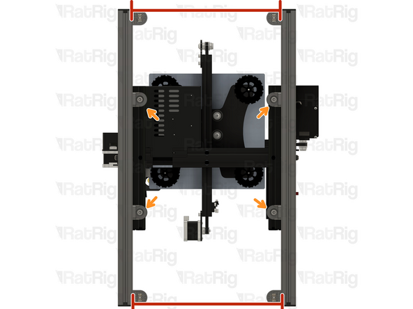 Remove the printer's rubber feet before mounting it to the V-Hive Enclosure.