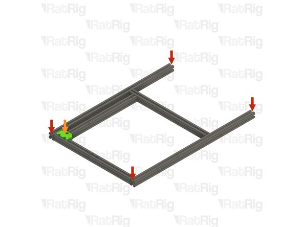 Lay the assembly on a flat surface, this is crucial to ensure a square frame