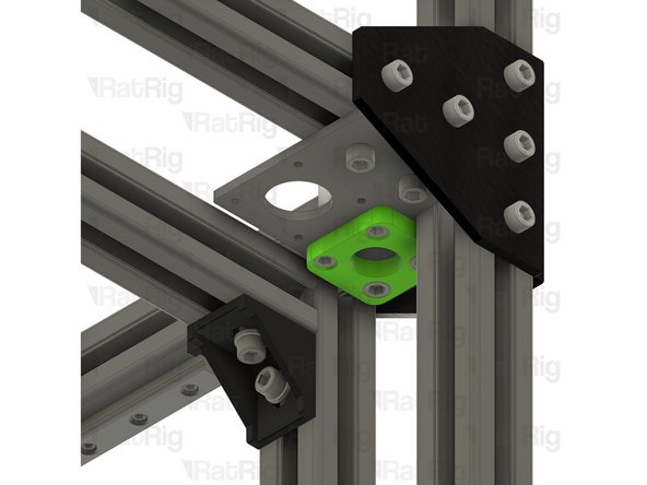 Install the left motor_plate assembly to the V-Core 3.1 frame as shown