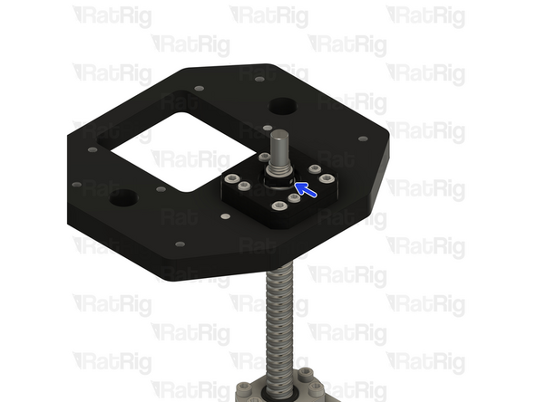 Insert the threaded end of the ball screw through the hole in the FK10 mount