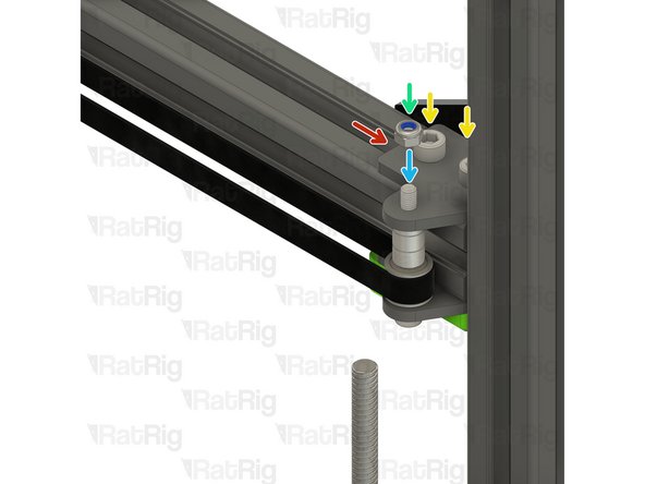 Upper CoreXY idler assembly from Step 56