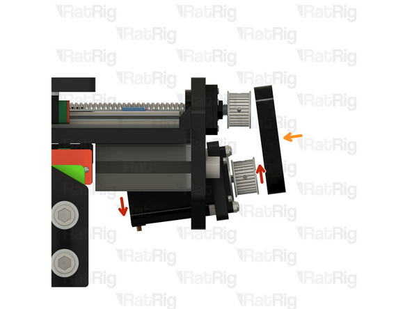 Tilt the NEMA23 stepper assembly as shown
