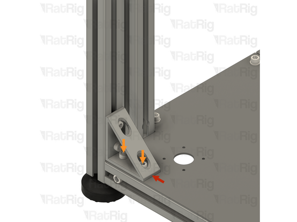 Press the lower frame bracket against the side 3030 extrusion