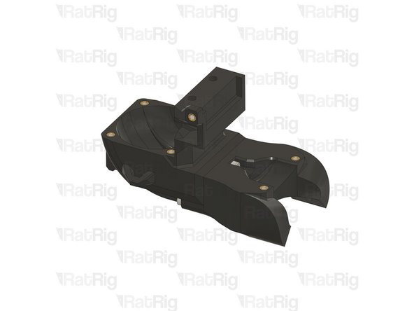 Insert the M3x16 screws through the back part and tighten them into the duct.