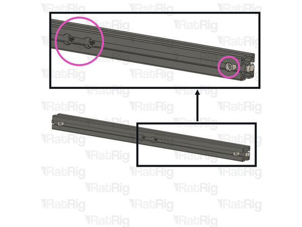 Install Quick Connectors into both ends of the following extrusions: